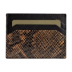 SNAKE-90-005 ΘΗΚΗ ΚΑΡΤΩΝ ΔΕΡΜΑ 7.DOTS OLIVE