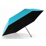 00501340 UMBR.KNIRPS US.050 ULTRA LIGHT SLIM MANUAL TURQUOISE WITH BLACK UV COATING AND HEATSHIELD