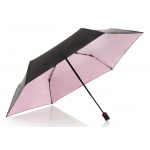 22001009 UMBR.KNIRPS U.200  DUOMATIC MED., BLACK WITH ROSE UV COATING, HEATSHIELD