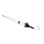 87601000 Umbrella Knirps MANUAL LONG TRANSPARENT SOLID BLACK