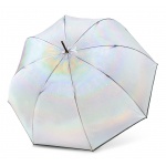 87608812 Umbrella Knirps MANUAL LONG TRANSPARENT, STARDUST BLACK 