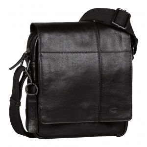 410-602-60 (011854) ΤΣΑΝΤΑ ΩΜΟΥ -M- ME ΚΑΠΑΚΙ  ΔΕΡΜΑΤΙΝΗ CAMEL ACTIVE PINE ΜΑΥΡΗ