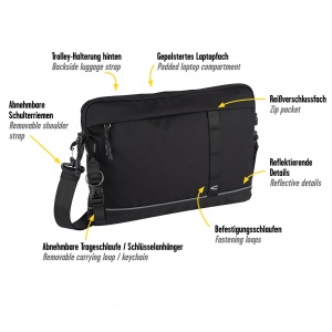 407-801-60 (012222) ΤΣΑΝΤΑ ΓΙΑ LAPTOP CAMEL ACTIVE CONNECT ΜΑΥΡΗ