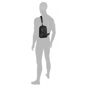 401-604-60 (011268) ΤΣΑΝΤΑ ΩΜΟΥ SLING CAMEL ACTIVE EXPLORE ΜΑΥΡΟ