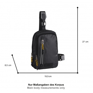 401-604-60 (011268) ΤΣΑΝΤΑ ΩΜΟΥ SLING CAMEL ACTIVE EXPLORE ΜΑΥΡΟ