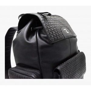 ERMIS 20-124 ΣΑΚΙΔΙΟ ΠΛΑΤΗΣ ΔΕΡΜΑ ΠΛΕΚΤΟ 7.DOTS -L- BLACK