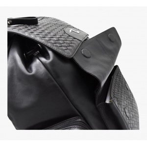 ERMIS 20-124 ΣΑΚΙΔΙΟ ΠΛΑΤΗΣ ΔΕΡΜΑ ΠΛΕΚΤΟ 7.DOTS -L- BLACK