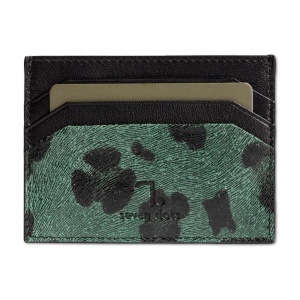 LEOPARD-90-005 ΘΗΚΗ ΚΑΡΤΩΝ ΔΕΡΜΑ 7.DOTS GREEN