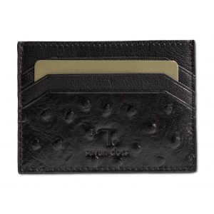 OSTRICH-90-005 ΘΗΚΗ ΚΑΡΤΩΝ ΔΕΡΜΑ 7.DOTS BLACK