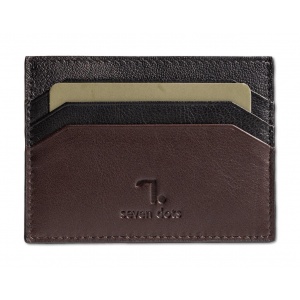 VALENTINO-90-005 ΘΗΚΗ ΚΑΡΤΩΝ ΔΕΡΜΑ 7.DOTS D.BROWN