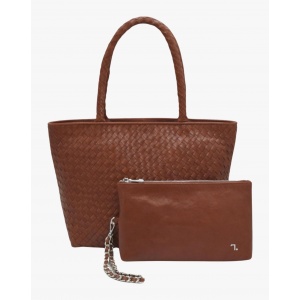 ELECTRA ΓΥΝ.ΤΣΑΝΤΑ 15-110 -L- 7.DOTS ΔΕΡΜΑ BRANDY