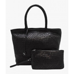 ELECTRA TOTE ΤΣΑΝΤΑ 16-111 -L- 7.DOTS ΔΕΡΜΑ BLACK