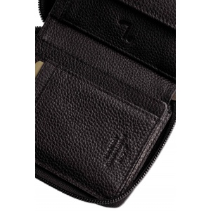 NEPTUNE-72-008 ΠΟΡΤΟΦΟΛΙ ΔΕΡΜΑ 7.DOTS ZIP VL BLACK/BLACK