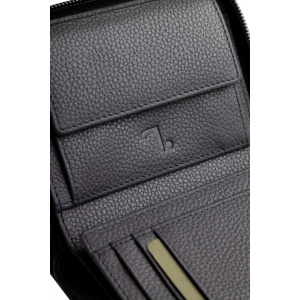 NEPTUNE-72-008 ΠΟΡΤΟΦΟΛΙ ΔΕΡΜΑ 7.DOTS ZIP VL R.NAVY/D.GREY