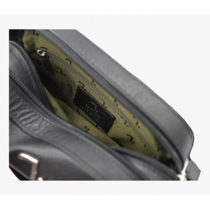 ATLAS 60-101 ΤΣΑΝΤΑ ΩΜΟΥ ΔΕΡΜΑ SAFFIANO 7.DOTS -M- BLACK