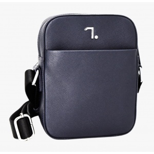 ATLAS 60-127 ΤΣΑΝΤΑ ΩΜΟΥ ΔΕΡΜΑ SAFFIANO 7.DOTS -S- NAVY