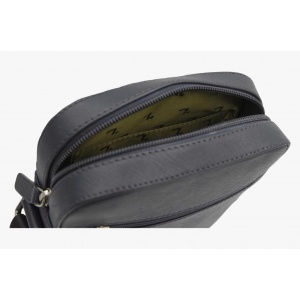 ATLAS 60-127 ΤΣΑΝΤΑ ΩΜΟΥ ΔΕΡΜΑ SAFFIANO 7.DOTS -S- NAVY