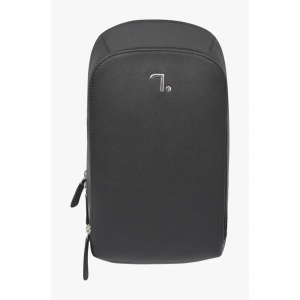 ATLAS 60-129 BODY BAG ΔΕΡΜΑ SAFFIANO 7.DOTS -M- BLACK