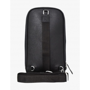 ATLAS 60-129 BODY BAG ΔΕΡΜΑ SAFFIANO 7.DOTS -M- BLACK