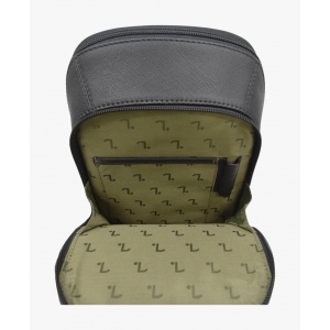 ATLAS 60-129 BODY BAG ΔΕΡΜΑ SAFFIANO 7.DOTS -M- BLACK