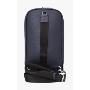 ATLAS 60-129 BODY BAG ΔΕΡΜΑ SAFFIANO 7.DOTS -M- NAVY