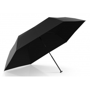 005010012 UMBR.KNIRPS US.050 ULTRA LIGHT SLIM MANUAL BLACK WITH BLACK UV COATING AND HEATSHIELD
