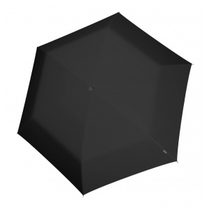 00501009 UMBR.KNIRPS US.050 ULTRA LIGHT SLIM MANUAL BLACK WITH ROSE UV COATING AND HEATSHIELD