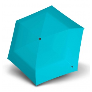 00501340 UMBR.KNIRPS US.050 ULTRA LIGHT SLIM MANUAL TURQUOISE WITH BLACK UV COATING AND HEATSHIELD