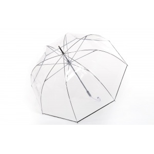 87601000 Umbrella Knirps MANUAL LONG TRANSPARENT SOLID BLACK