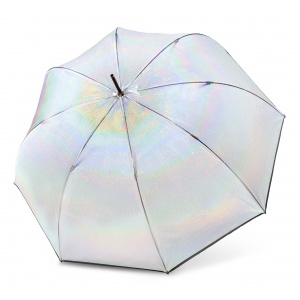 87608812 Umbrella Knirps MANUAL LONG TRANSPARENT, STARDUST BLACK 
