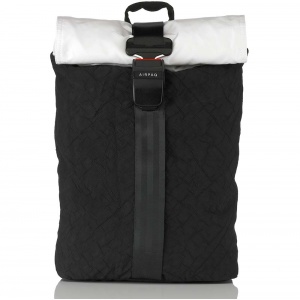 CLASSIQ AIRPAQ 2.0 ROLLTOP/WHITE ΣΑΚΙΔΙΟ ΠΛΑΤΗΣ BLACK 