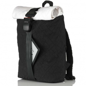 CLASSIQ AIRPAQ 2.0 ROLLTOP/WHITE ΣΑΚΙΔΙΟ ΠΛΑΤΗΣ BLACK 