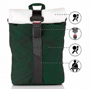 CLASSIQ AIRPAQ 2.0 ROLLTOP/WHITE ΣΑΚΙΔΙΟ ΠΛΑΤΗΣ GREEN