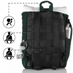 CLASSIQ AIRPAQ 2.0 ROLLTOP/WHITE ΣΑΚΙΔΙΟ ΠΛΑΤΗΣ GREEN