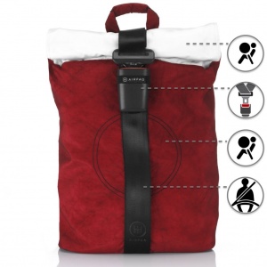 CLASSIQ AIRPAQ 2.0 ROLLTOP/WHITE ΣΑΚΙΔΙΟ ΠΛΑΤΗΣ RED