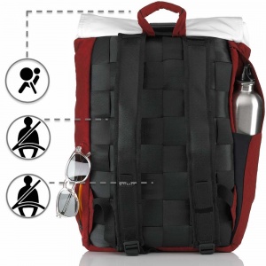 CLASSIQ AIRPAQ 2.0 ROLLTOP/WHITE ΣΑΚΙΔΙΟ ΠΛΑΤΗΣ RED