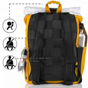 CLASSIQ AIRPAQ 2.0 ROLLTOP/WHITE ΣΑΚΙΔΙΟ ΠΛΑΤΗΣ YELLOW